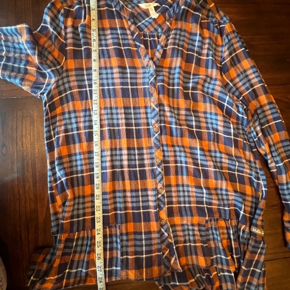 Matilda Jane Women's Plaid Lagenlook, boho, Cottagecore, Rustic Top, Size XL - Picture 3 of 12